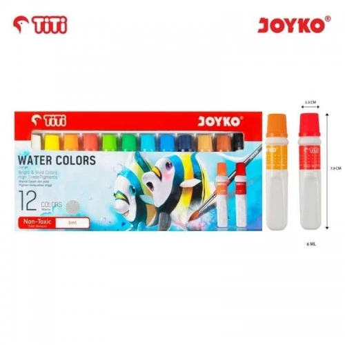 Cat Air Joyko / Water Color Joyko Kemasan Tube 12 Warna / Watercolor
