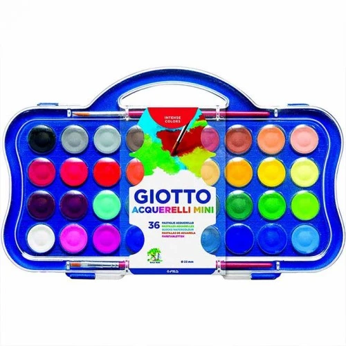 Cat Air Giotto Acquerelli Watercolor Mini 36 Warna + Kuas 2pc  