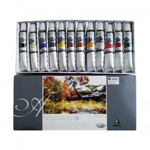 Cat Acrylic Maries / Cat Akrilik Maries 12 Warna  