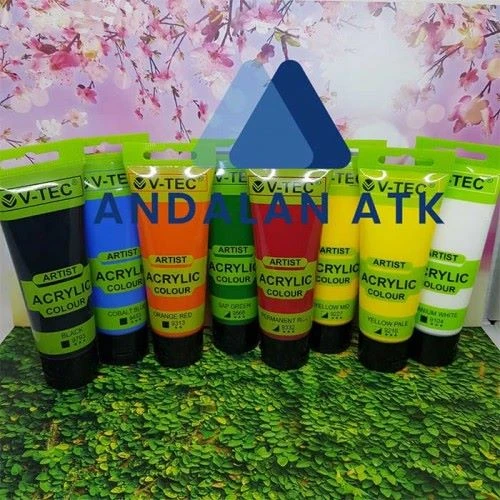 Cat Akrilik Vtec Isi 75ml Tube / Cat Acrylic V-tec / Cat Lukis Akrilik  