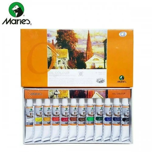 Cat Minyak Maries 12 Warna / Cat Lukis Oil Color  