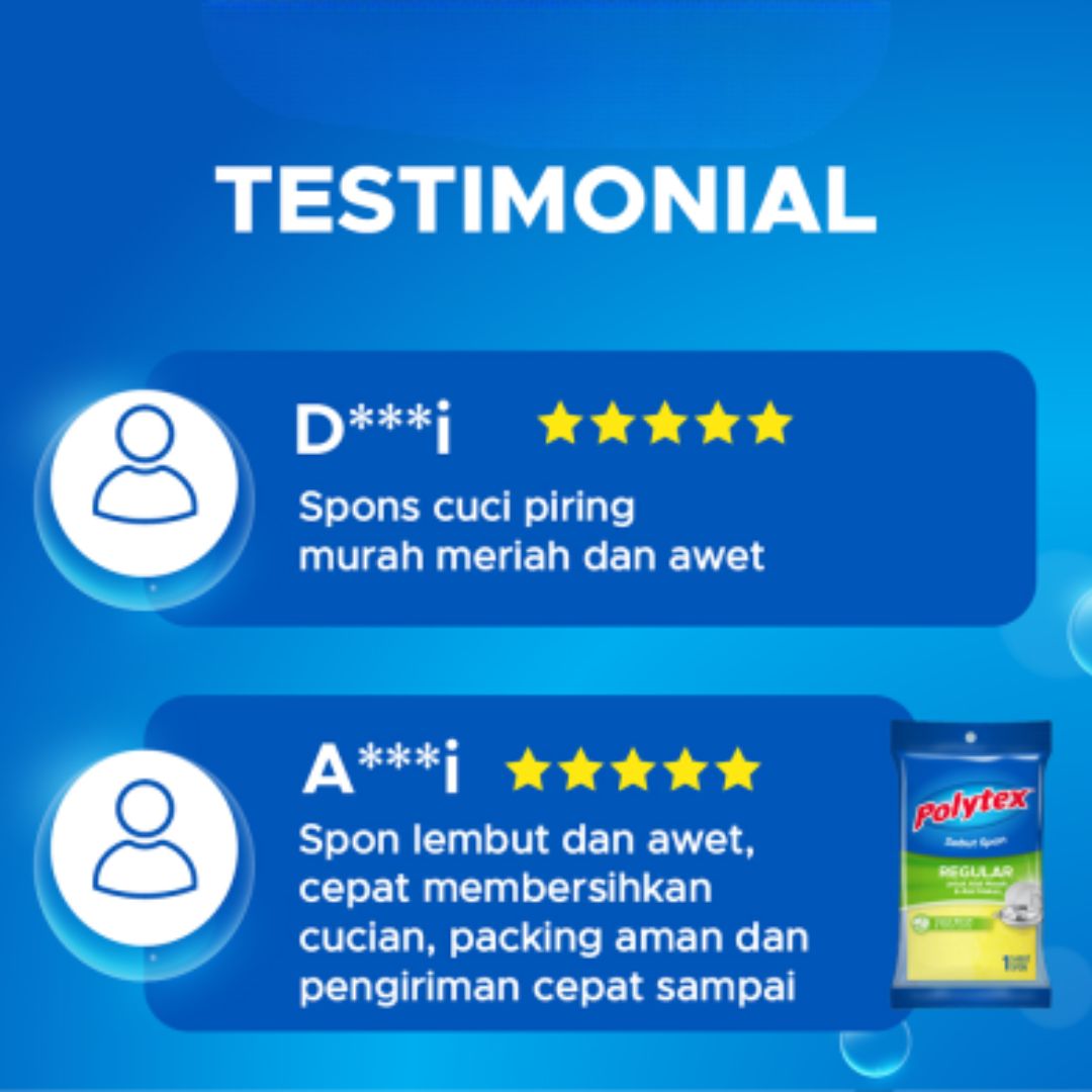 Polytex Sabut Spon Reguler / Spons Cuci Piring / Sabut Cuci Piring  