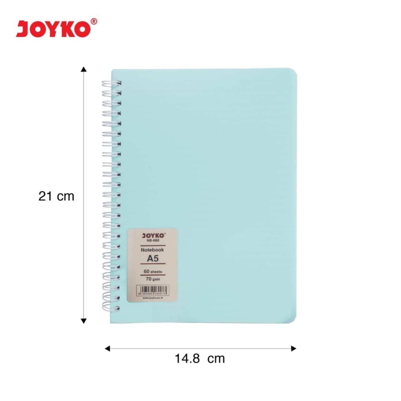 Joyko Notebook A5 Diary Agenda Buku Catatan Bergaris NB-680 Pastel [60 Lembar]  