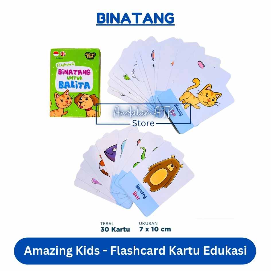 Amazing Kids Flash Card Untuk Balita dan Anak Kartu Edukasi  