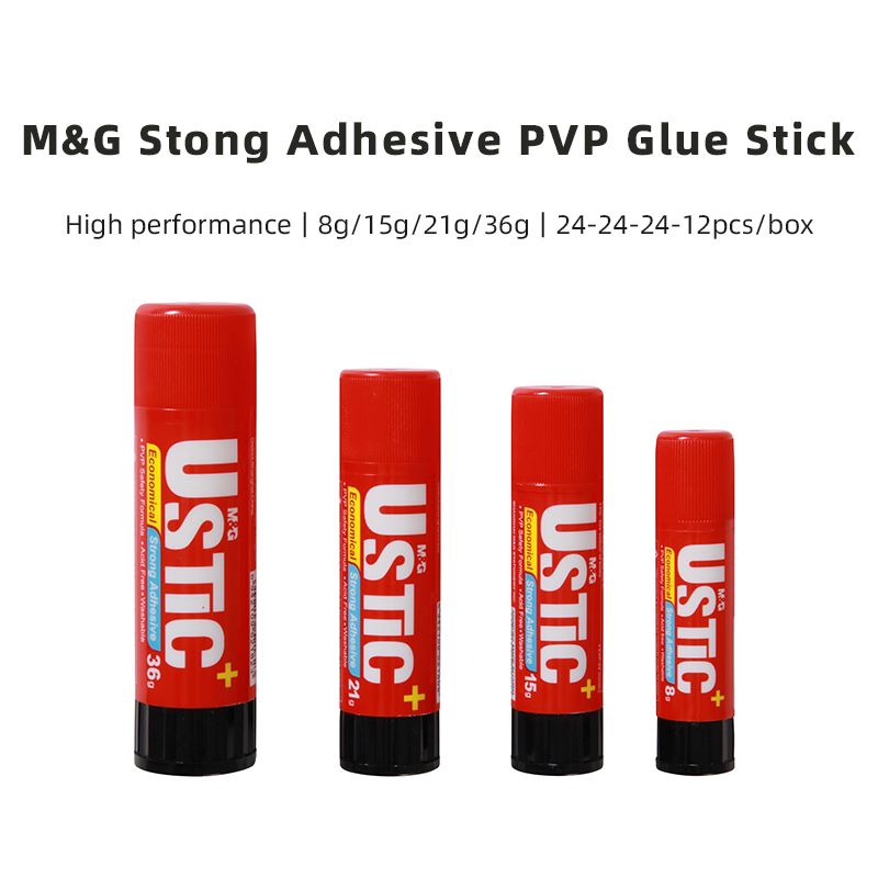 Lem Kertas Glue Stick M&G PVP Ustic 8gr - 15gr - 21gr - 36gr White Color Glue / Lem Kertas Stik