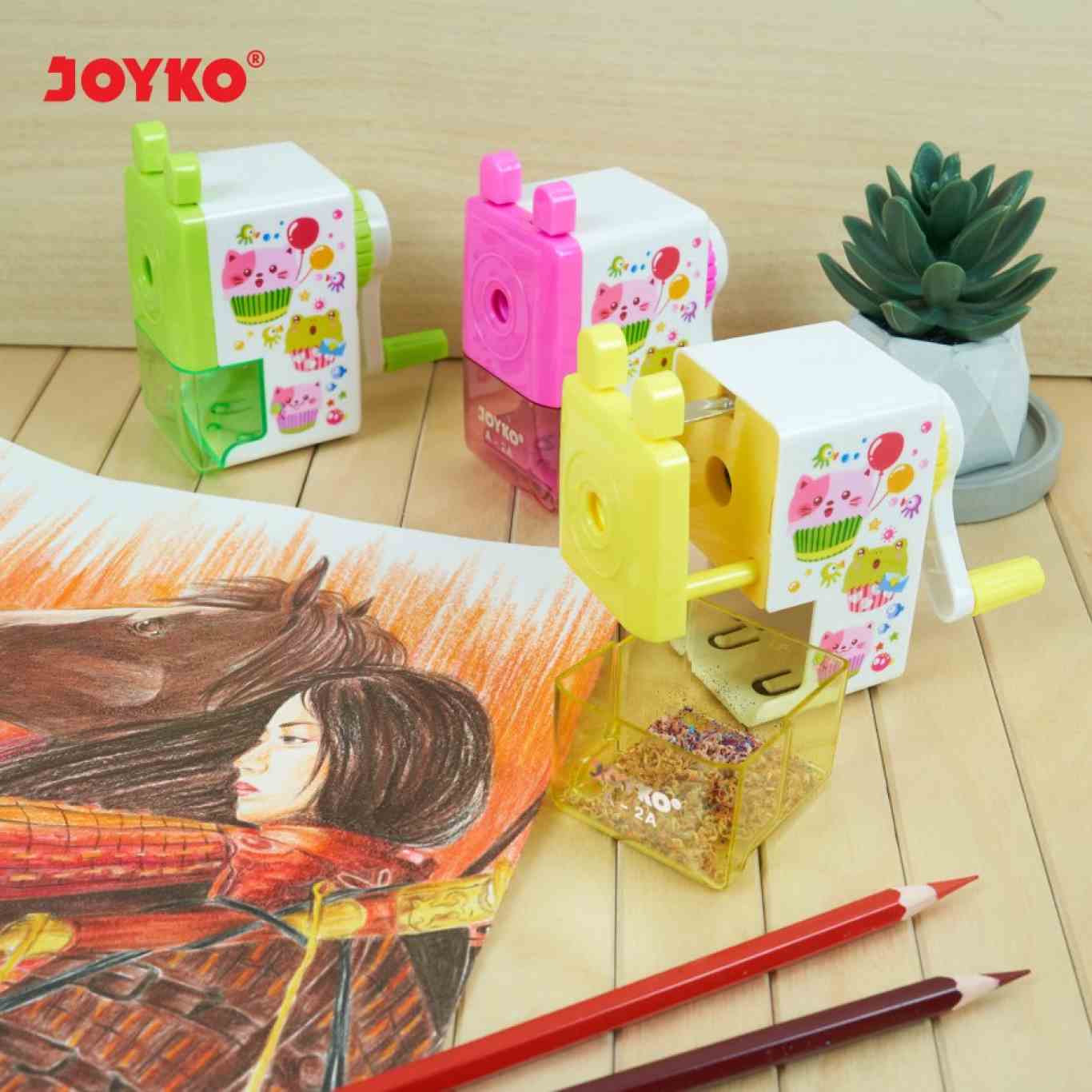 Rautan Putar Joyko A-2A Sharpener / Rautan Meja / Serutan Pensil  