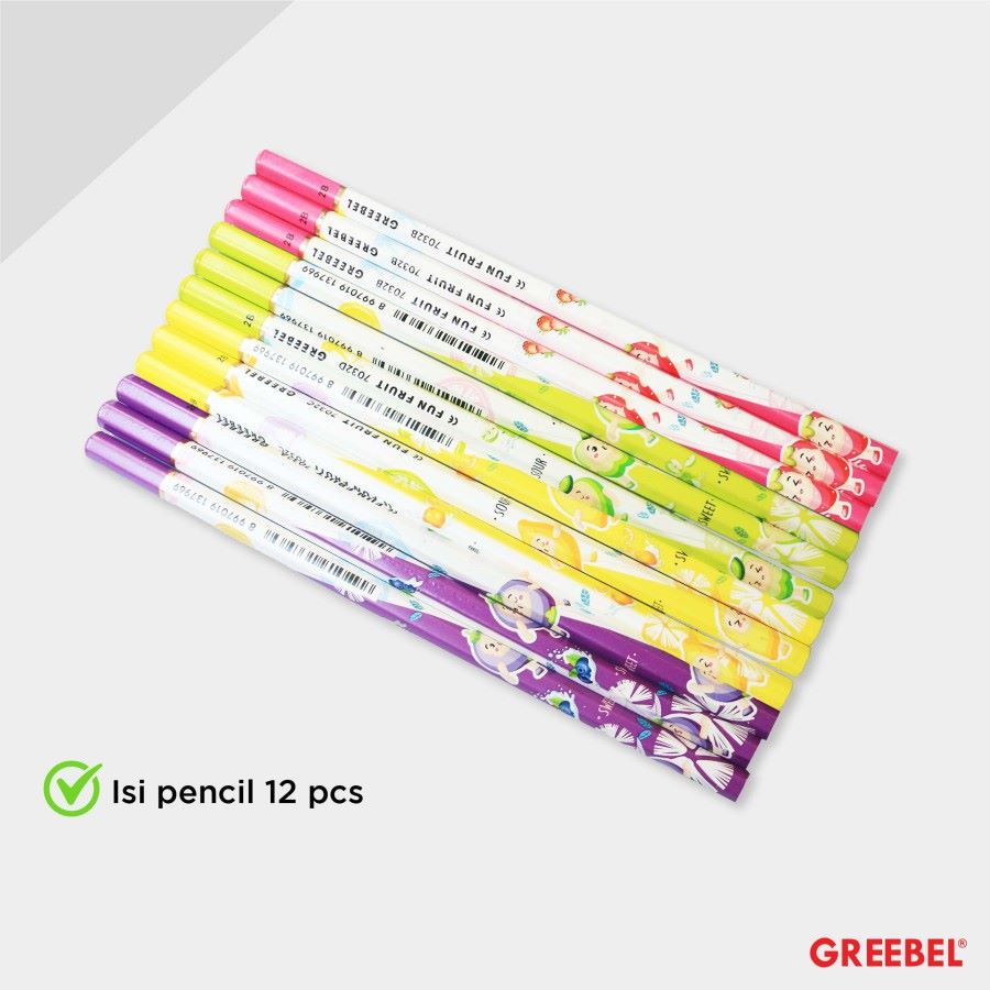 Pensil Greebel 7032 Fun Fruit 2B / Pencil Graphite Kayu  