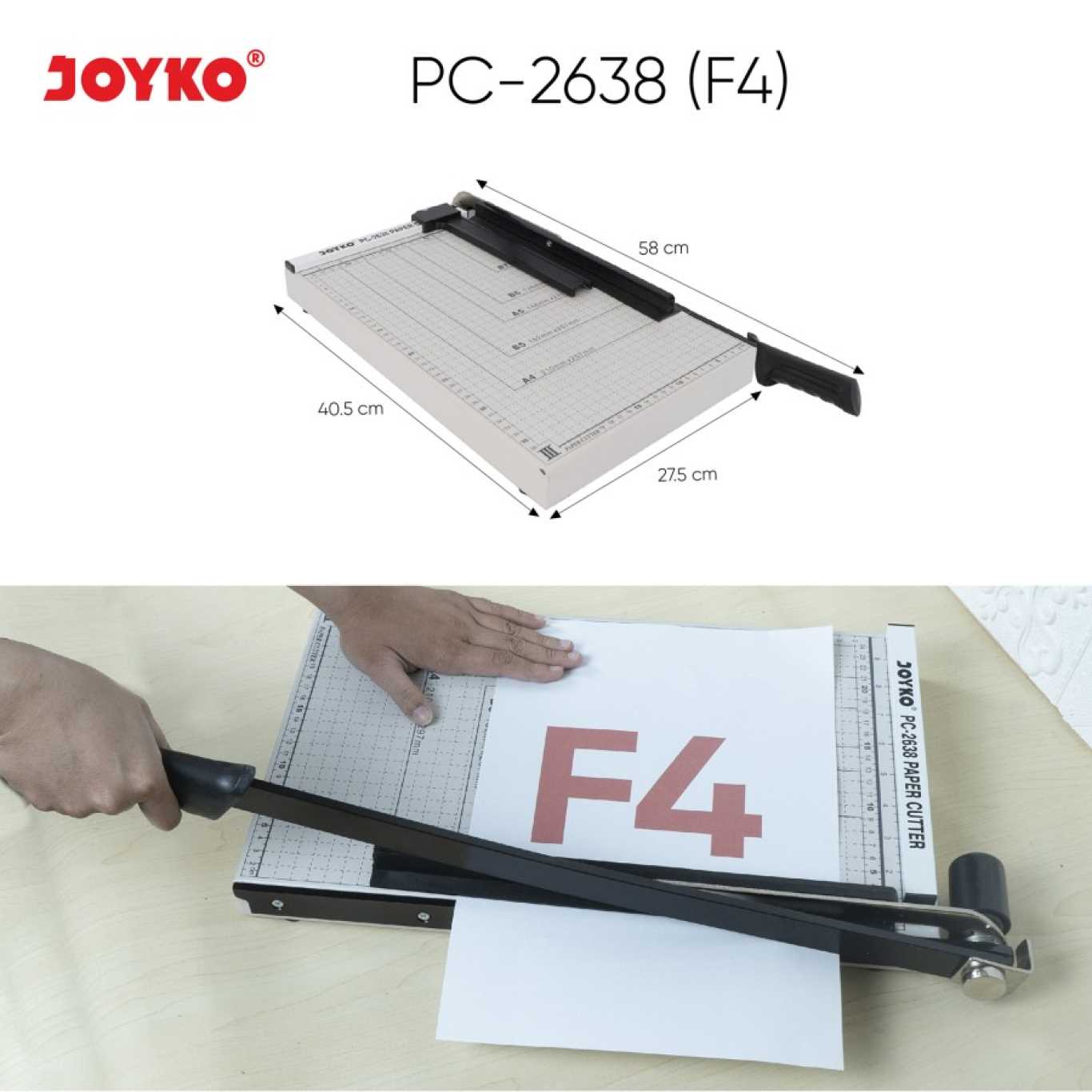 Pemotong Kertas Paper Cutter Joyko PC-2638 Ukuran Folio  