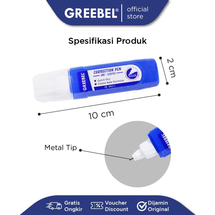 Tip Ex Cair / Greebel Correction Pen GBC-120703  