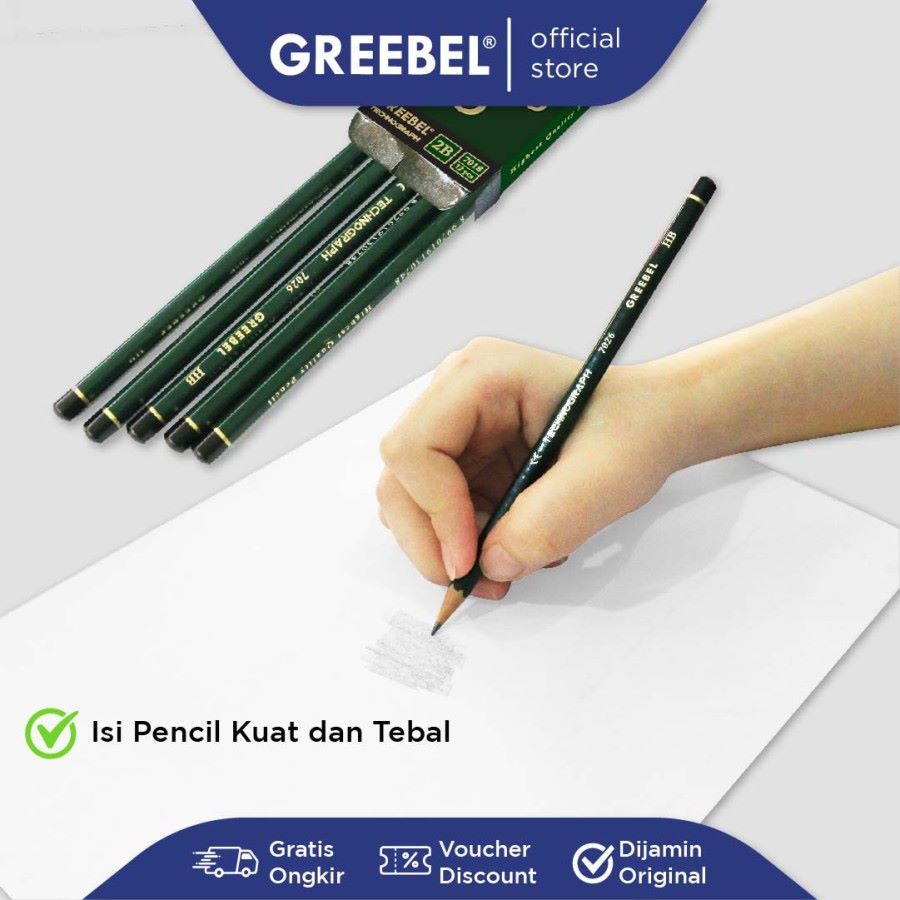 Pensil Greebel 7026 HB / Pencil Graphite Kayu  