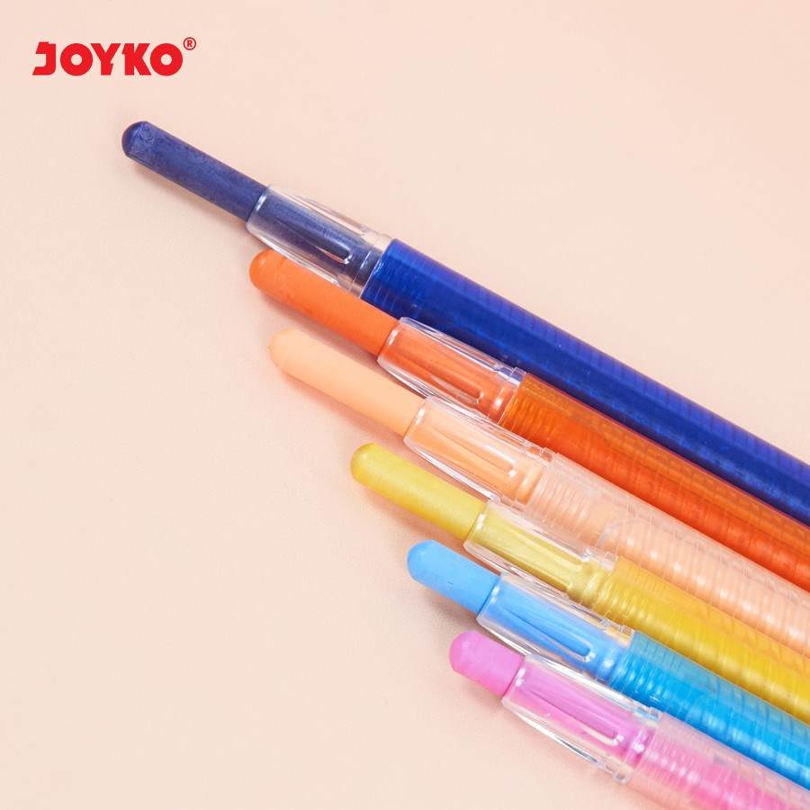 Krayon Putar Joyko 12 Warna Mini dan Panjang / Twist Oil Pastel Crayon / Crayon Joyko