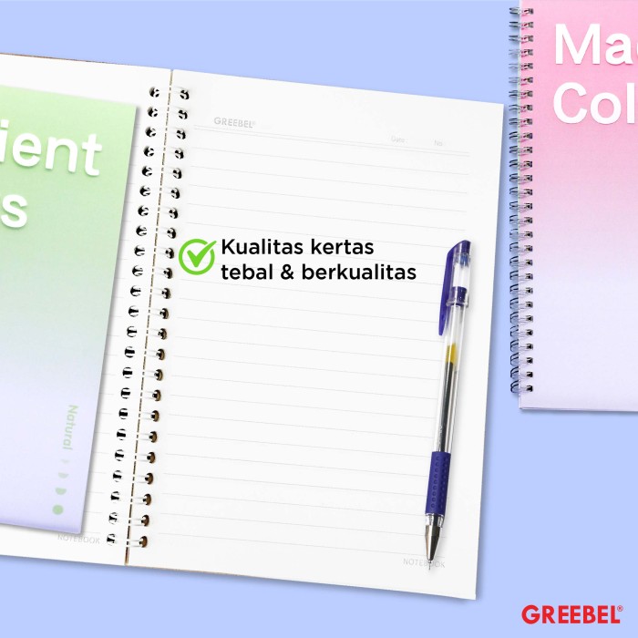 Greebel Ring Book 8060 A5 PP-5 Ukuran A5 / Buku Agenda Notebook / Buku Catatan  