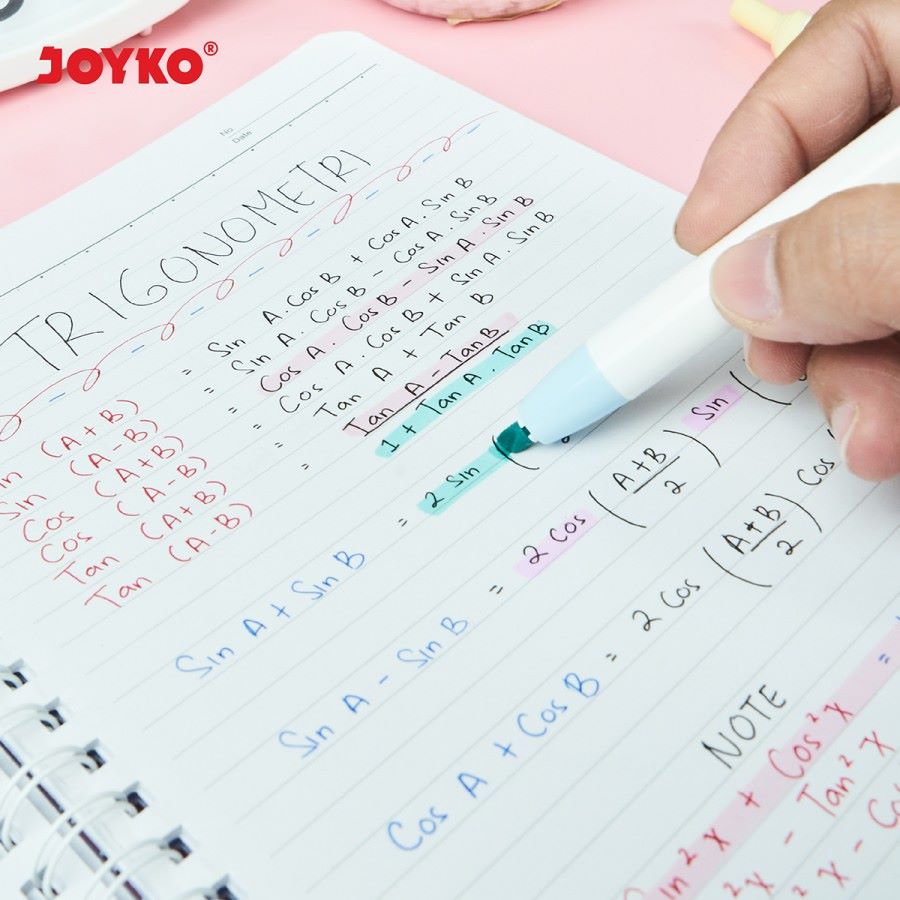 Highlighter Joyko HL-77 Retrackable [SET ISI 6 PCS] / Stabilo Joyko / Penanda Buku  