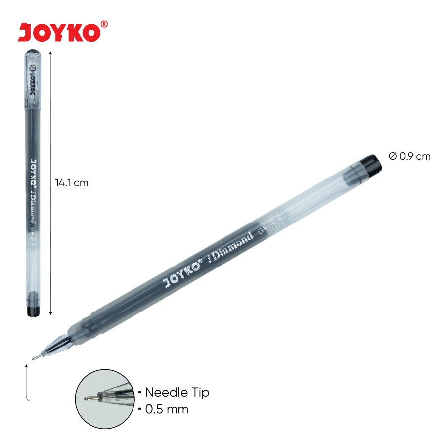 Pulpen Joyko / Ballpoint Joyko GP-212 iDiamond 0.5mm Hitam / Pena  