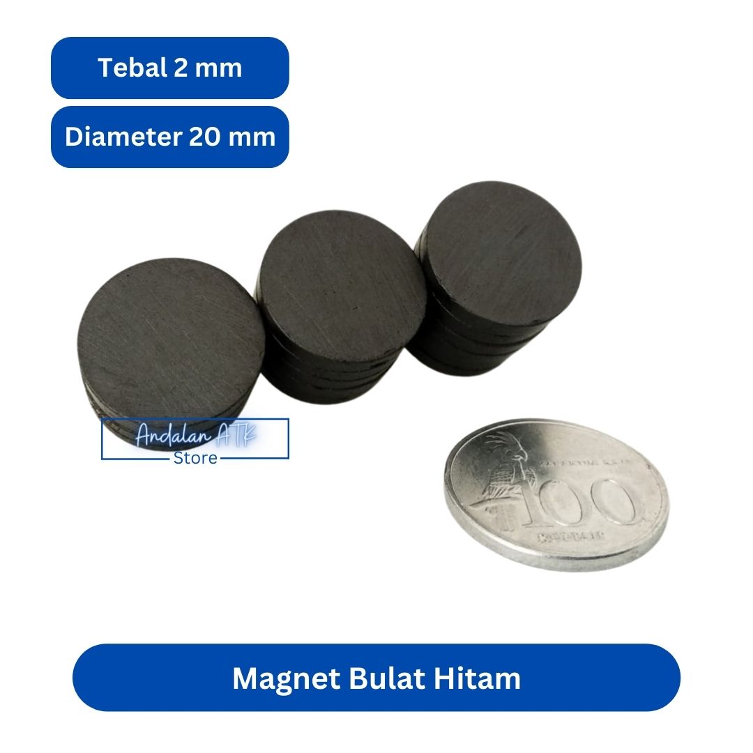 Magnet Bulat / Magnet Kecil Hitam / Magnet Koin