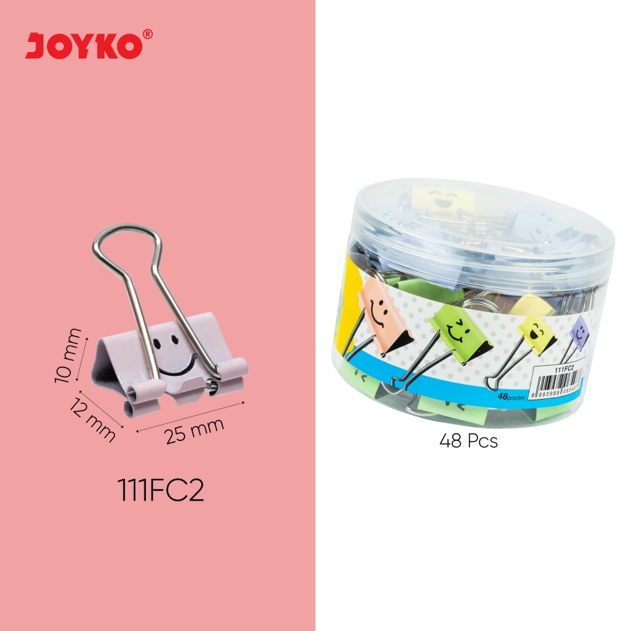 Binder Clip Joyko FC-2 No. 107 dan No. 111 / Jepitan Klip Kertas / Paper Clip  