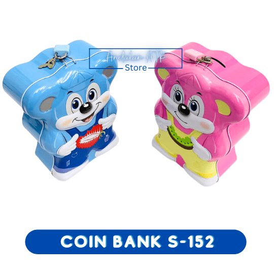 Coin Bank / Celengan Anak Kunci Gembok Karakter Mouse S-152 Xiaolingjing  