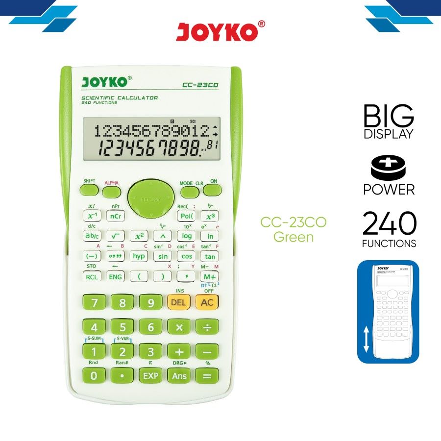 Kalkulator Sains Joyko / Calculator Scientific Tipe CC-23 Colour / 240 Function