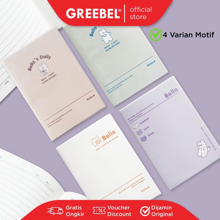 Greebel Note Book 8080 A5C 41 Ukuran A5 / Buku Agenda Notebook / Buku Catatan