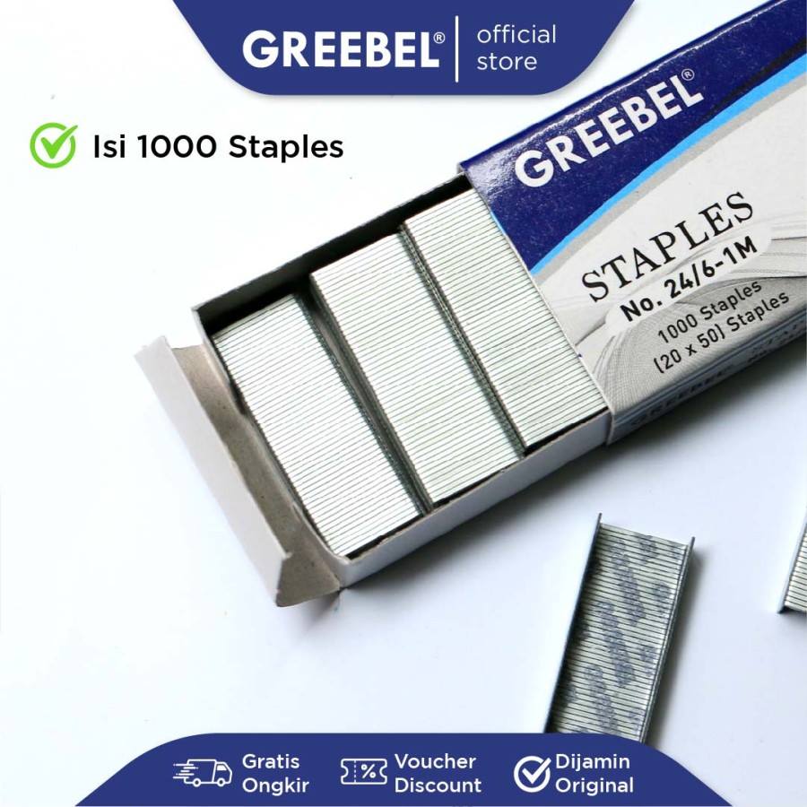 Isi Staples / Greebel Staples 24/6-1M / Refiil Stapler  
