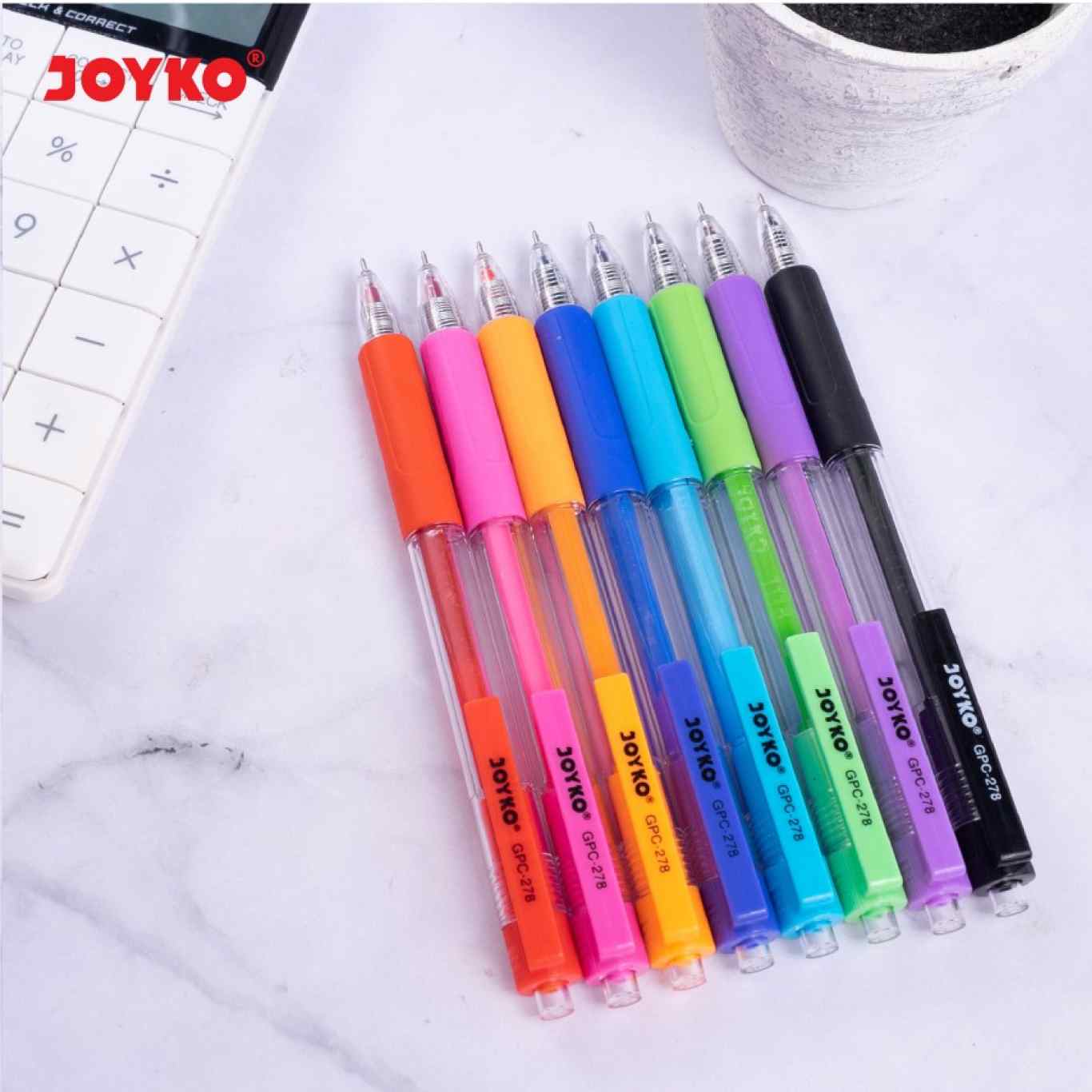 Pulpen Gel Joyko GPC-278 8 Warna 0.5mm / Color Gel Pen  