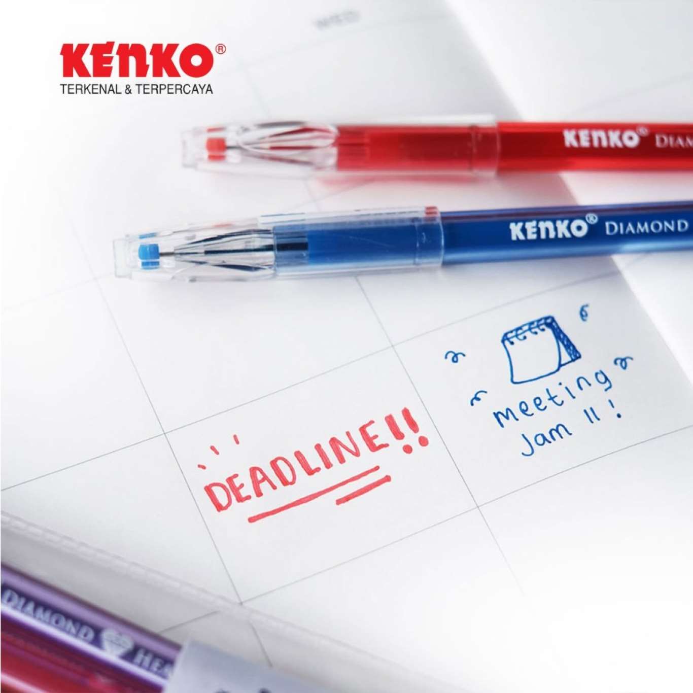 Pulpen Gel Kenko DM-100 Diamond / Ballpoint [SET]  