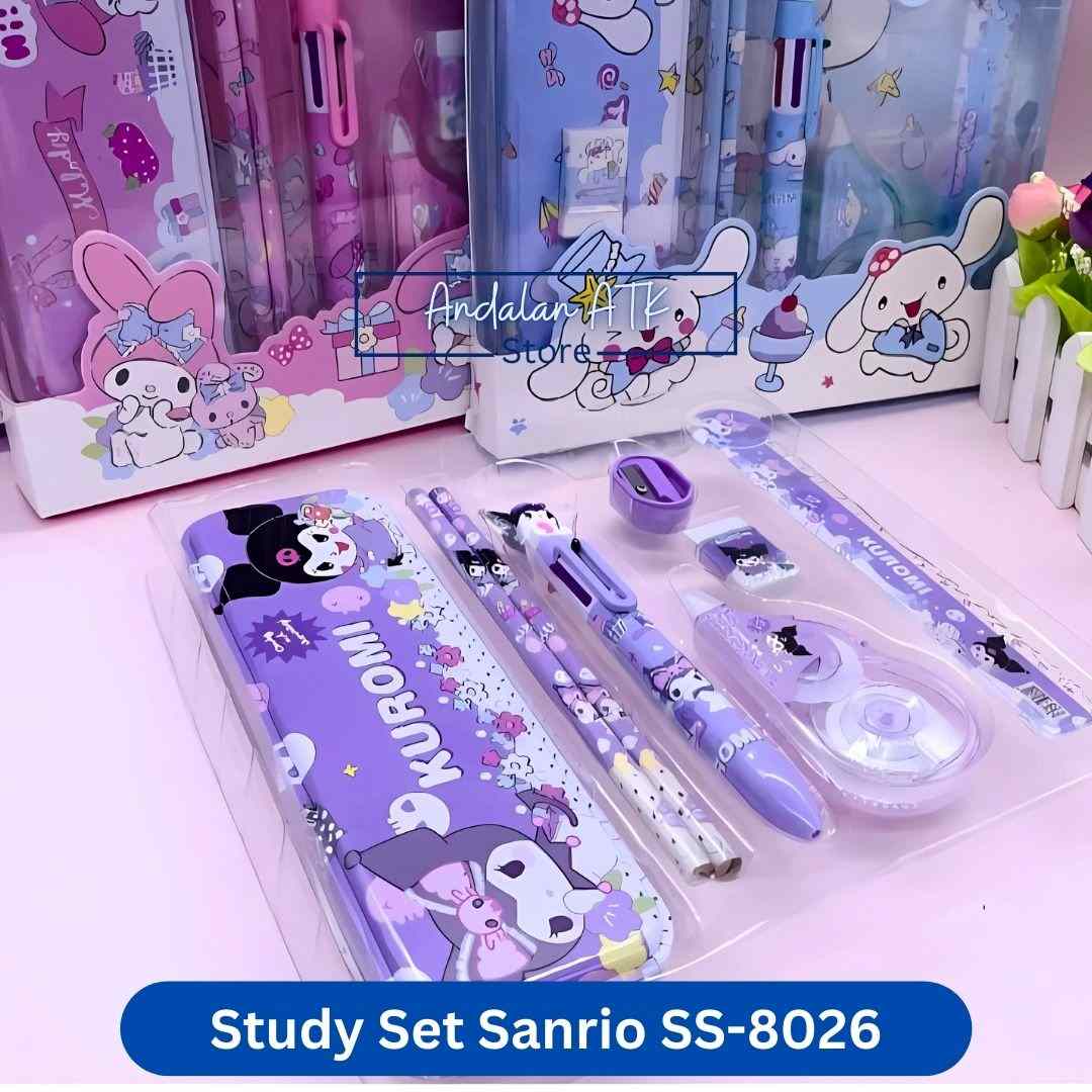 Study Set Alat Tulis Yoyo Sanrio SS-8026 / Kuromi, Cinnamoroll, My Melody  