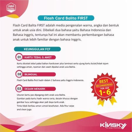 Flash Card Balita First [Warna - Angka - Bentuk] BOX SET / Kartu Belajar Anak  