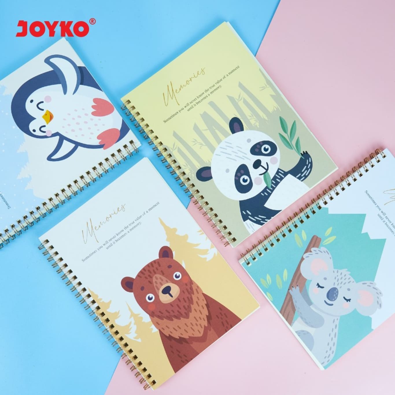 Joyko Notebook A5 Diary Agenda Buku Catatan Bergaris NB-707~711 Animal [60 Lembar]  