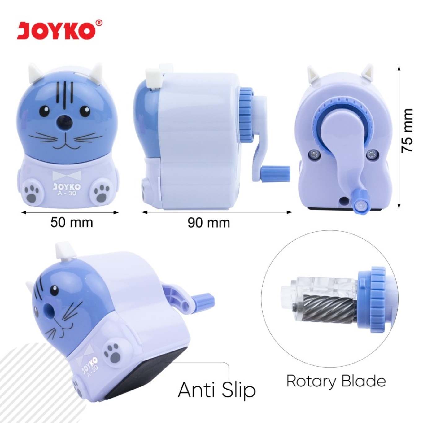 Rautan Putar Joyko A-30 Sharpener / Rautan Meja / Serutan Pensil  