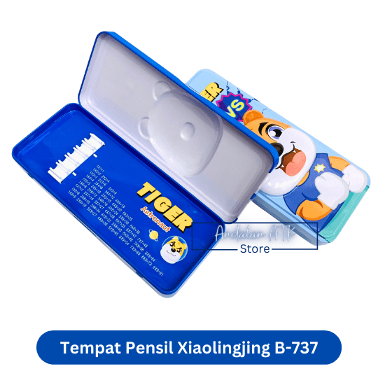 Tempat Pensil Anak Xiaolingjing B-737 Tiger Kaleng / Kotak Pensil / Pencil Case
