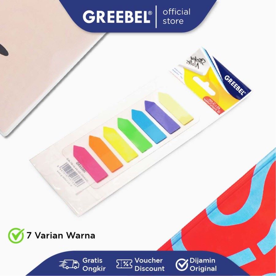 Sticky Note Greebel Index Gin 7 Warna 4512125 Panah / Post It / Index Memo  
