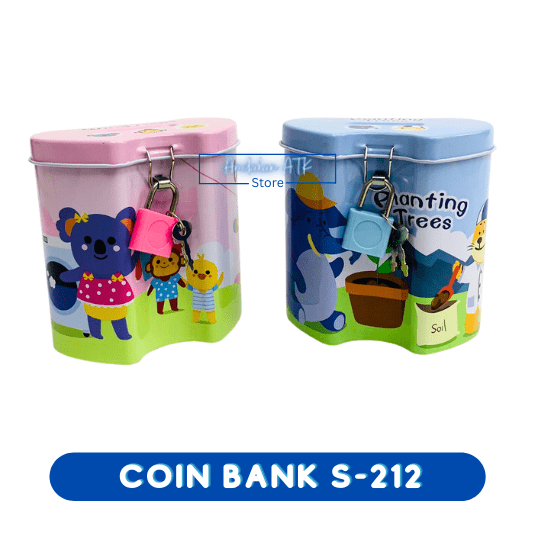 Coin Bank / Celengan Anak Kunci Gembok Bentuk Love 2 Kecil S-212 Xiaolingjing  