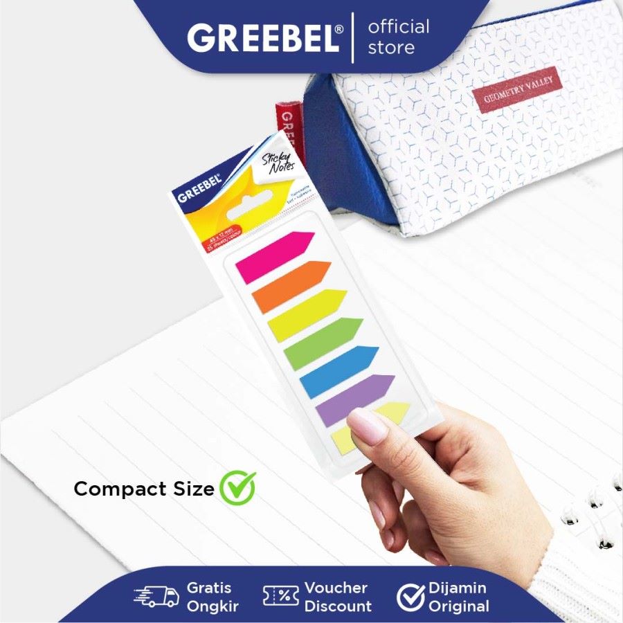 Sticky Note Greebel Index Gin 7 Warna 4512125 Panah / Post It / Index Memo  