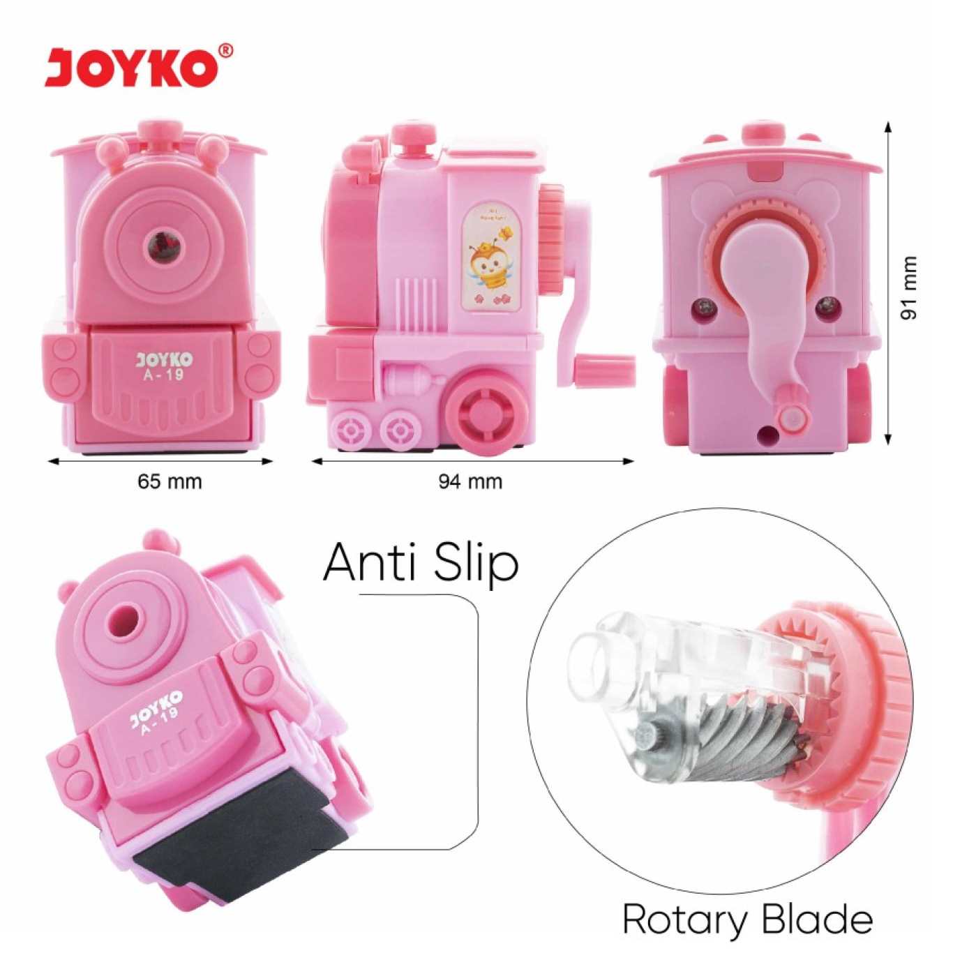 Rautan Putar Joyko A-19 Sharpener / Rautan Meja / Serutan Pensil  