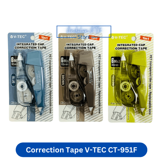 Tip Ex Kertas / Correction Tape V-TEC CT-951F [Isi 2] Tipex  