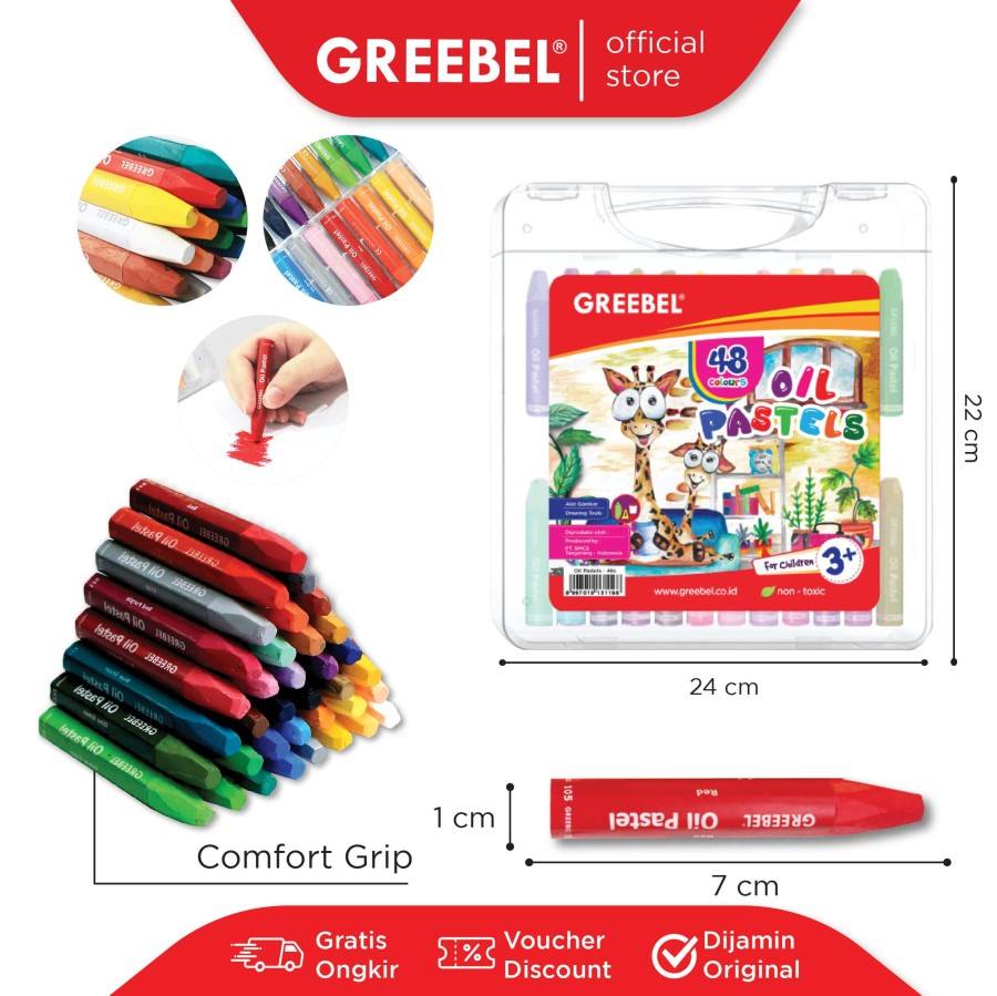 Greebel Oil Pastel PP-48C 48 Warna / Crayon / Krayon Greebel