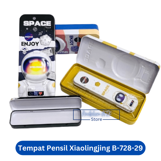 Tempat Pensil Anak Xiaolingjing B-728-29 Space Kaleng / Kotak Pensil / Pencil Case