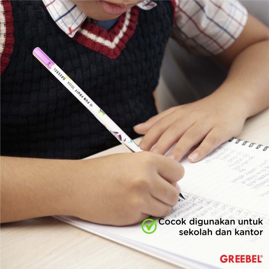 Pensil Greebel 7032 Fun Fruit 2B / Pencil Graphite Kayu  