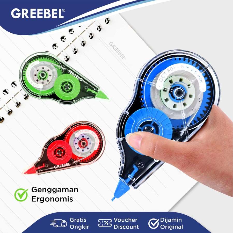 Tip Ex Kertas / Greebel Correction Tape GCT-801