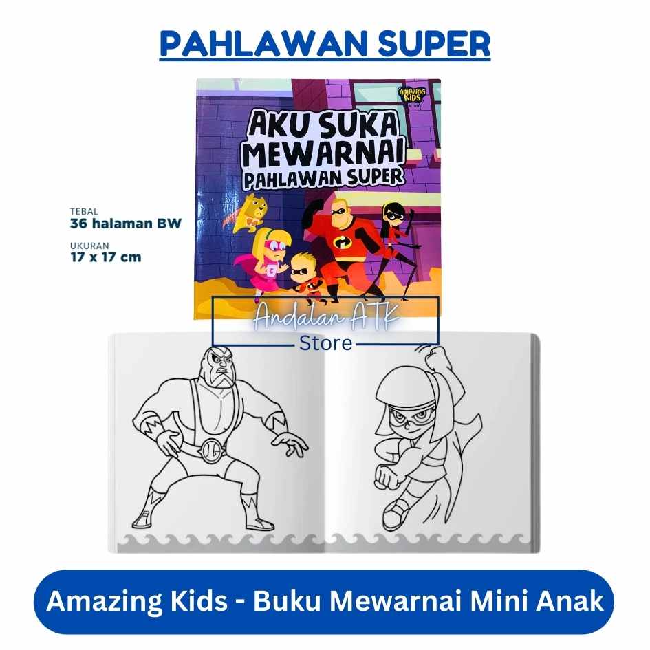 Amazing Kids Buku Mewarnai Anak Mini Coloring Book / Buku Bacaan Cerita Anak