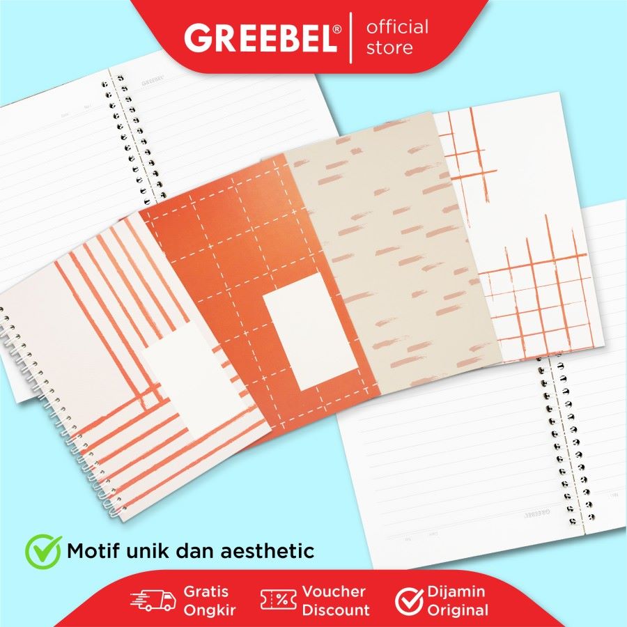 Greebel Ring Book 8064 A5O 31 Ukuran A5 / Buku Agenda Notebook / Buku Catatan