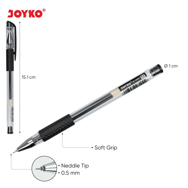 Ballpen Pulpen Gel Joyko JK100NT / Gell Pen Joyko Tip Point 0.5mm  