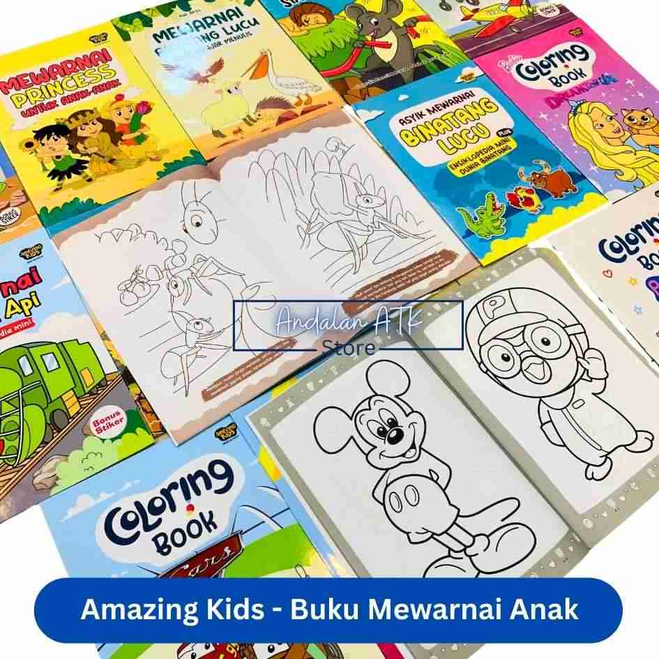 Amazing Kids Buku Mewarnai Anak Coloring Book / Buku Bacaan Cerita Anak
