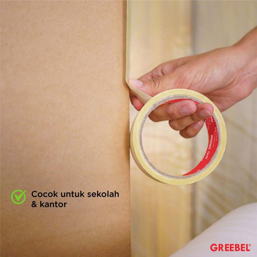 Lakban Kertas Greebel / Greebel Masking Tape 12mm - 24mm - 48mm