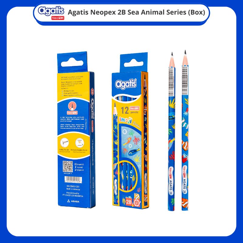 Pensil / Agatis Pencil 2B NH-2BW5 Neopex Graphite Hexagonal [1 PACK]  