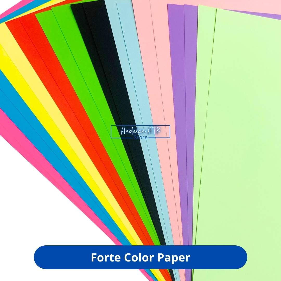 Forte Color Paper A4 Isi 20 Lembar / Kertas Warna Warni  