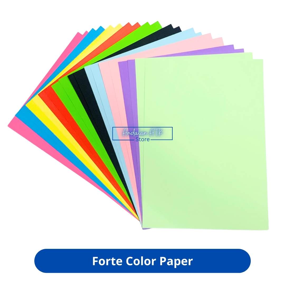 Forte Color Paper A4 Isi 20 Lembar / Kertas Warna Warni  