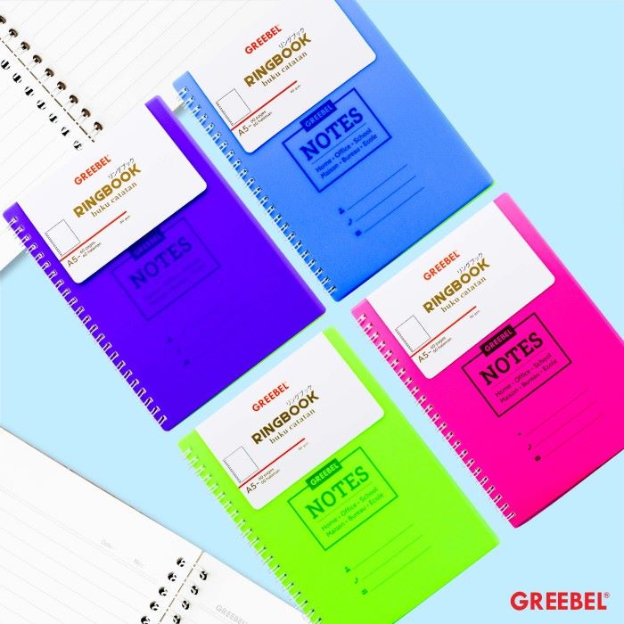 Greebel Ring Book 8060 A5 PP-2 Ukuran A5 / Buku Agenda Notebook / Buku Catatan