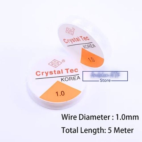 Tali Senar Gelang Elastis Ukuran 1.0 / Tali Benang Karet Nilon Manik Manik  